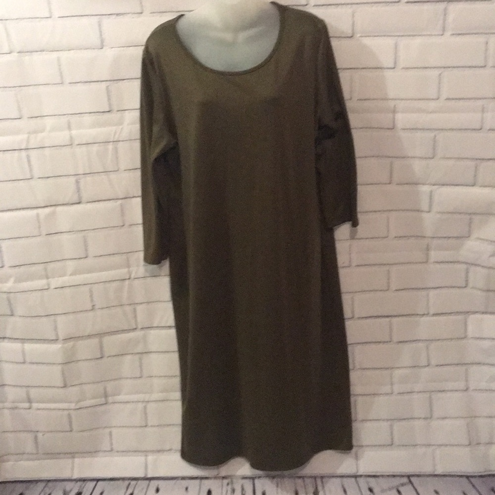 Army green body con midi dress